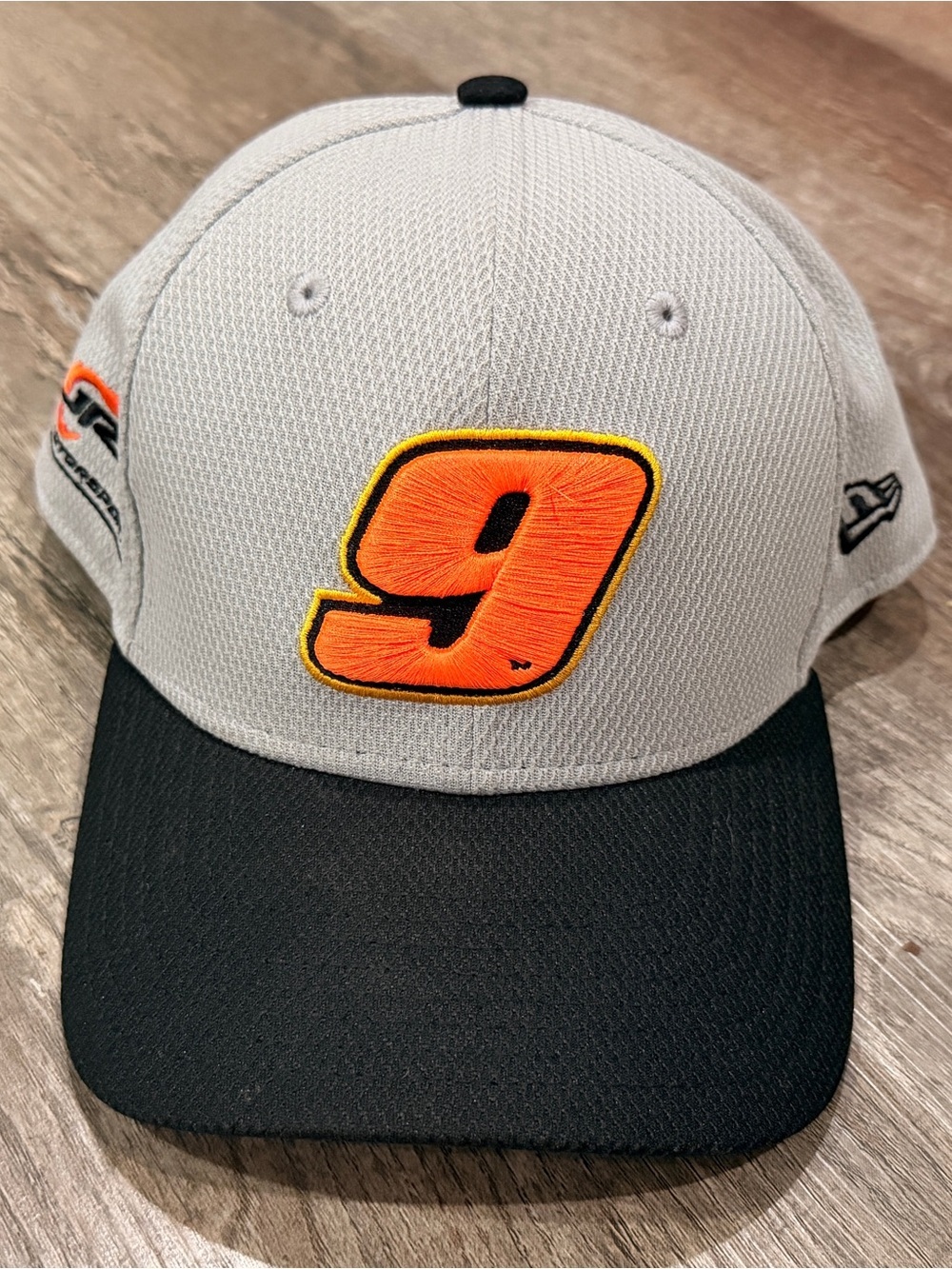 Men's Noah Gragson New Era Gray/Black Big Number 9FORTY Snapback Adjustable Hat